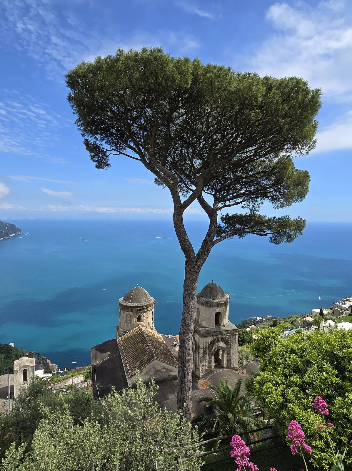 Ravello’s gardens hanging over the sea
