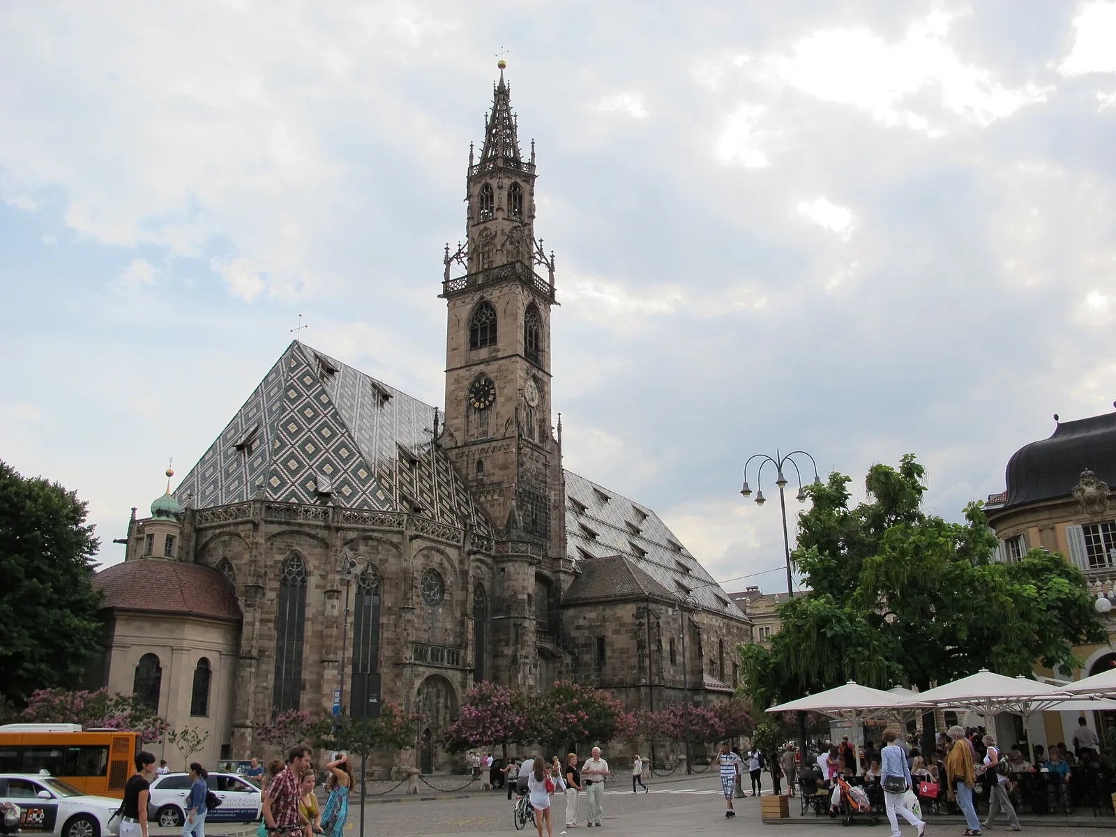 Bolzano’s arcades before the rock begins