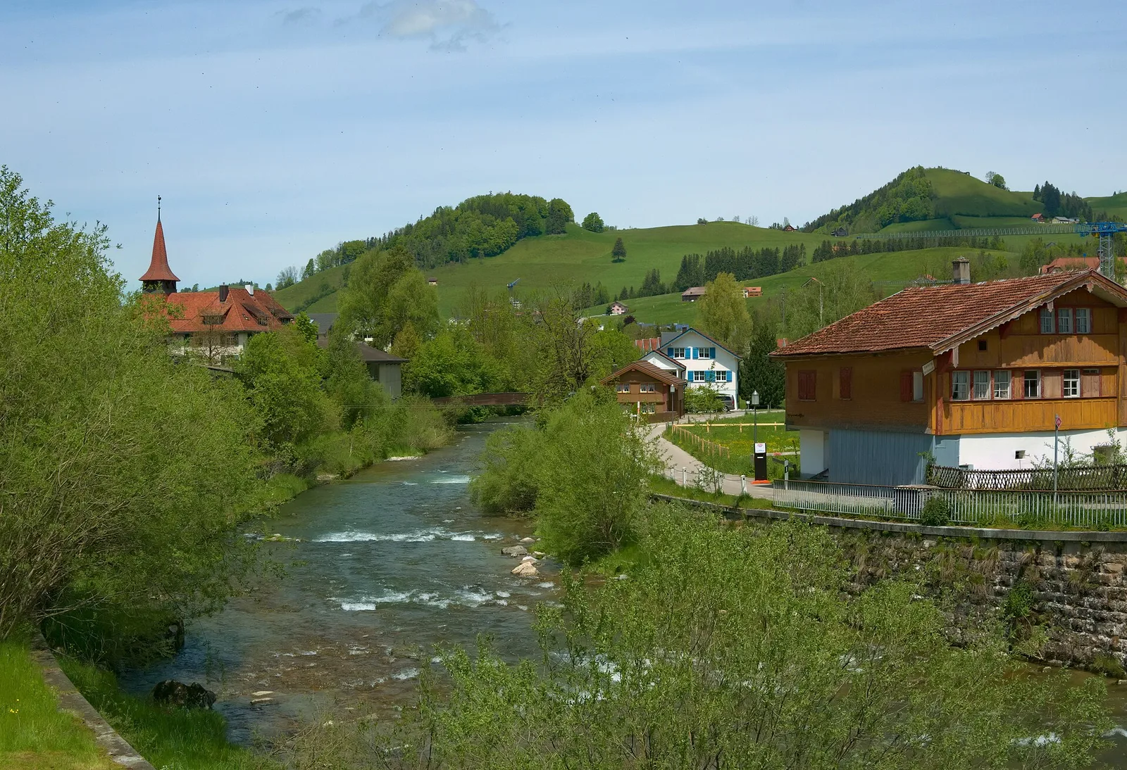 Painted eaves in the Appenzell square