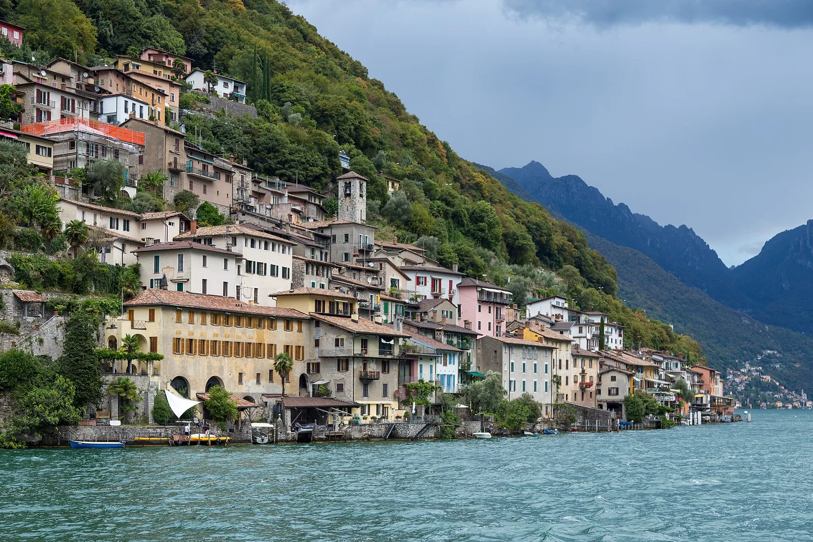 Lugano between two countries of water
