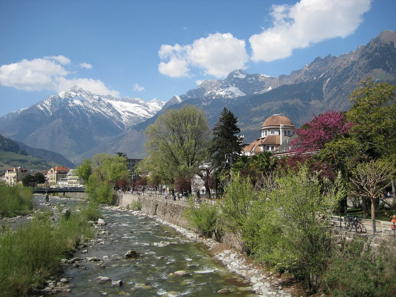Merano’s promenade after the South Tyrol descent