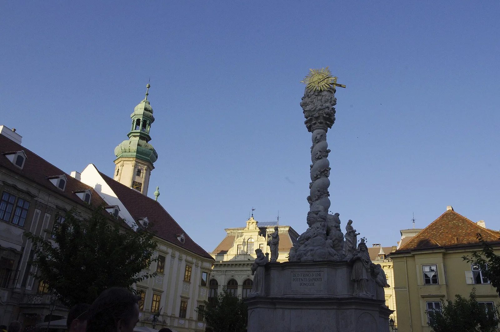 The Firewatch Tower and the Holy Trinity Column, Sopron