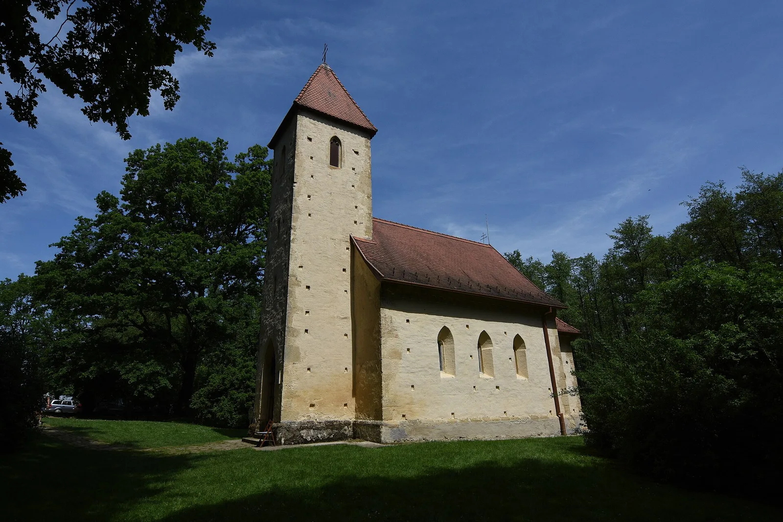 The frescoed church of Velemér in the Őrség woods