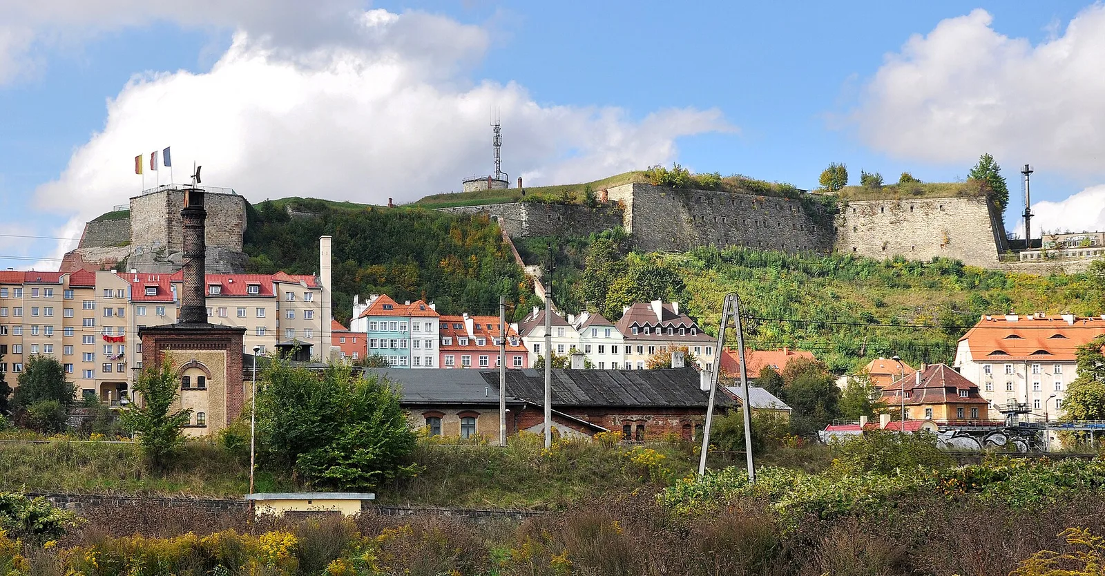 Kłodzko Fortress above the old town
