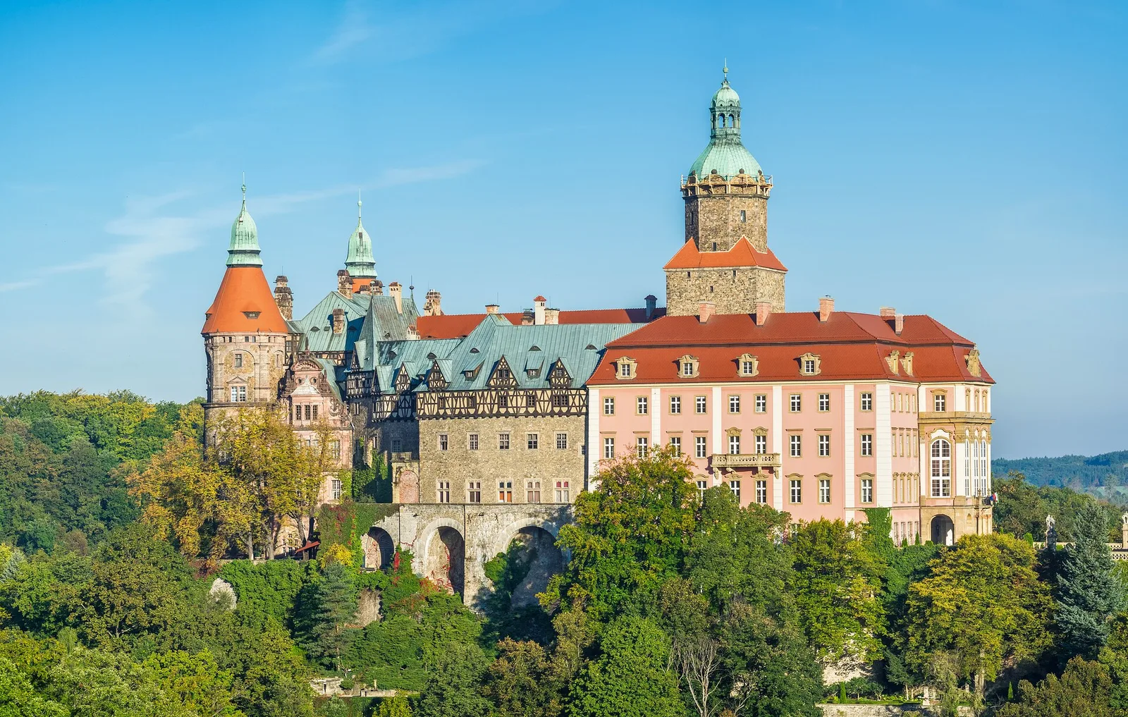 Książ Castle above its gorge