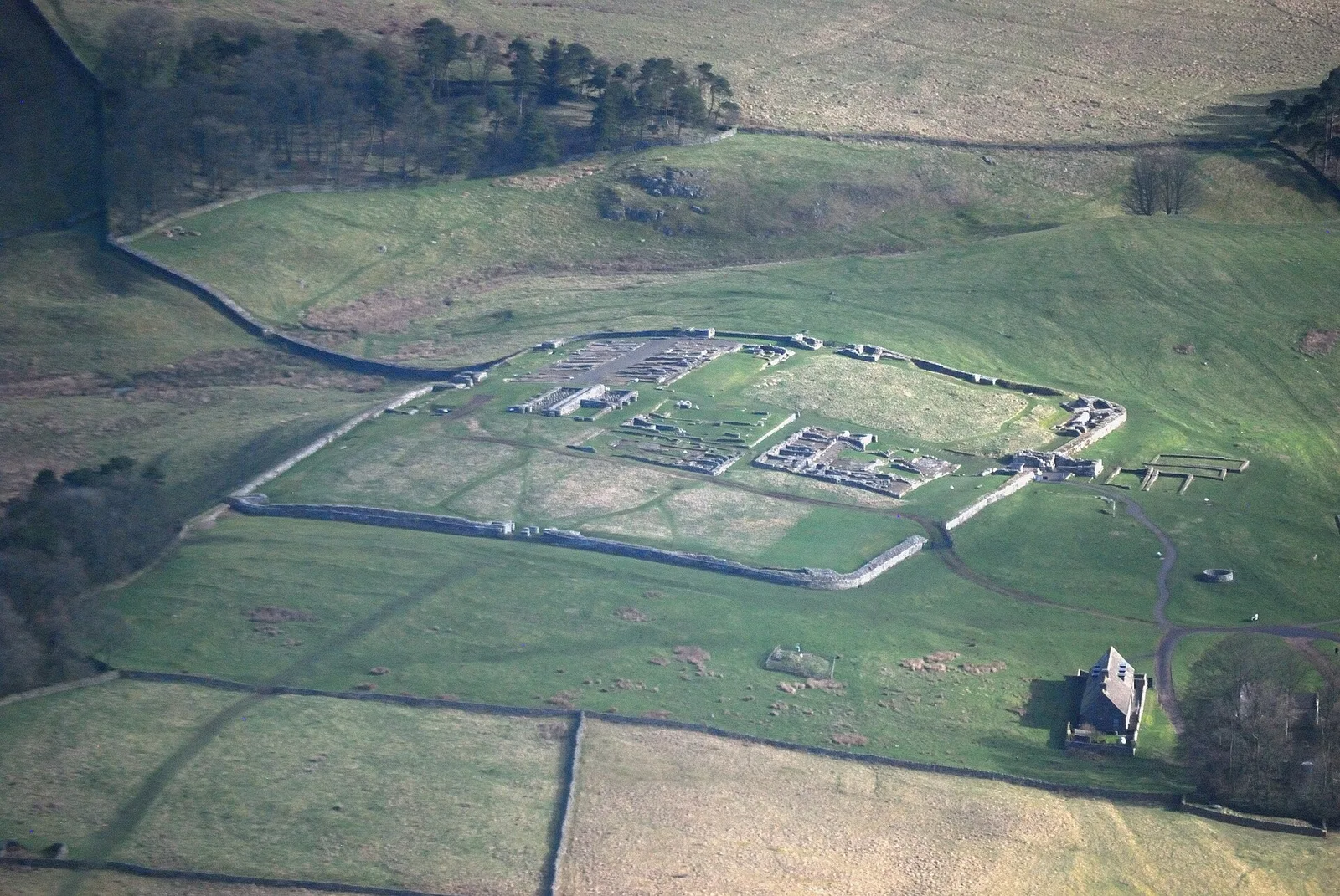 Housesteads Roman Fort from the air